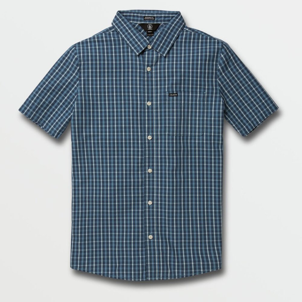 Volcom Roldy Men's Short Sleeve Blue Shirt Size XXL